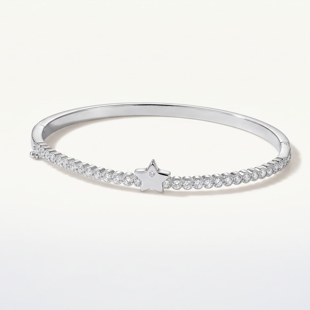 Celestial Star Crystal Tennis Bracelet – Silver Tone