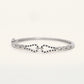 Elegant Silver Black Stone Link Bracelet