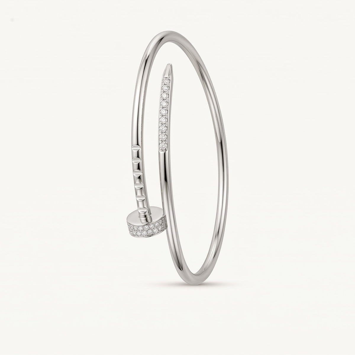 Sculpted Pavé Nail Cuff Bracelet | Modern Statement Jewellery
