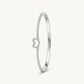 Heart Crystal Bangle Bracelet for Women – Elegant Love Design