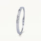 Elegant Floral Crystal Bangle Bracelet – Silver Tone Pavé Statement Jewelry