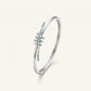 Silver Open Cuff Bracelet for Women – Green & Clear Stone Wrap Design