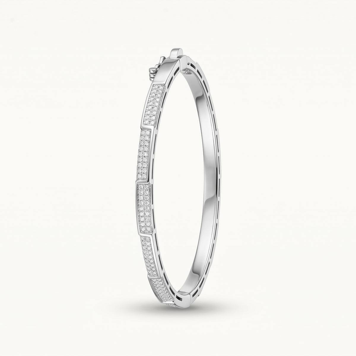 Elegant Green Stone Pavé Open Cuff Bracelet for Women