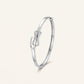 Elegant Infinity Bow Bracelet – Silver Tone