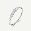 Silver Bow-Inspired Baguette Stone Bracelet
