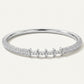 Sterling Silver Star Crystal Pavé Bangle Bracelet for Women