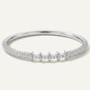 Sterling Silver Star Crystal Pavé Bangle Bracelet for Women