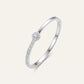 Elegant Floral Sparkle Bangle – Sterling Silver Finish with Brilliant CZ Stones