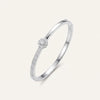 Elegant Floral Sparkle Bangle – Sterling Silver Finish with Brilliant CZ Stones