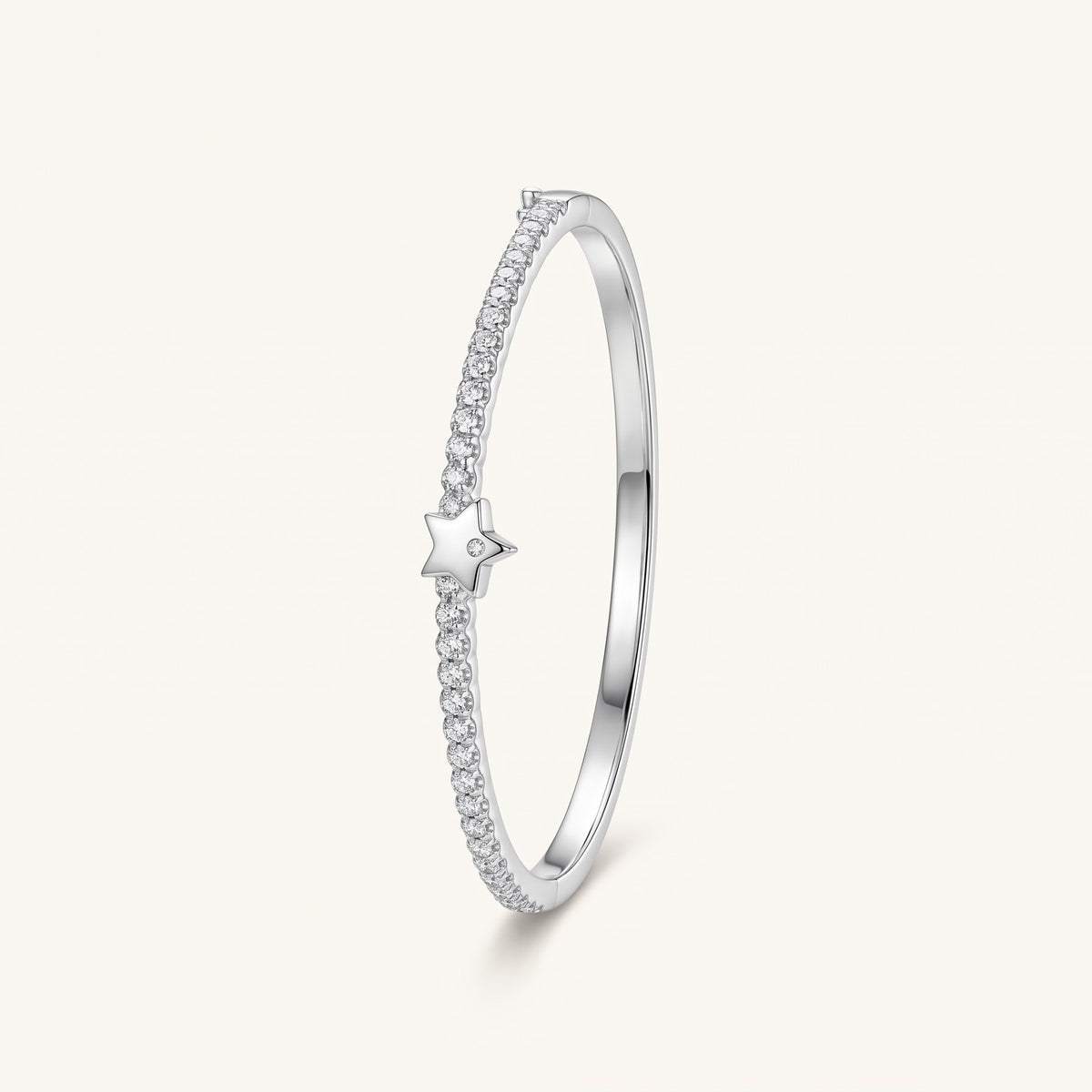 Celestial Star Crystal Tennis Bracelet – Silver Tone
