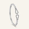 Elegant Silver Black Stone Link Bracelet