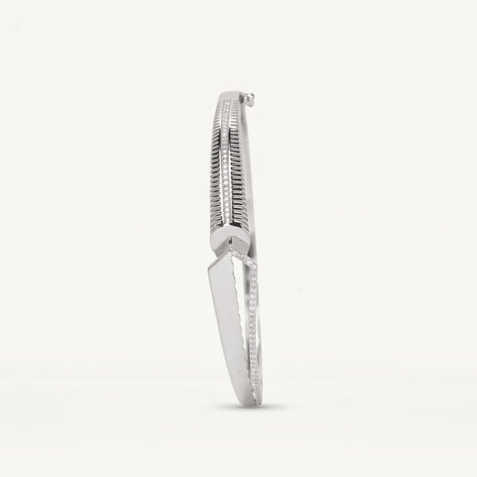 Sculpted Edge Pavé Cuff Bracelet