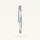 Blue Sapphire-Style Pavé Bangle Bracelet – Elegant Interlocking Design