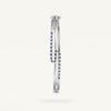 Blue Sapphire-Style Pavé Bangle Bracelet – Elegant Interlocking Design