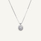 Oval Halo Crystal Statement Necklace