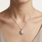 Oval Halo Crystal Statement Necklace