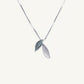 Silver Double Leaf Pendant Necklace – Nature-Inspired Jewellery