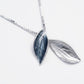 Silver Double Leaf Pendant Necklace – Nature-Inspired Jewellery