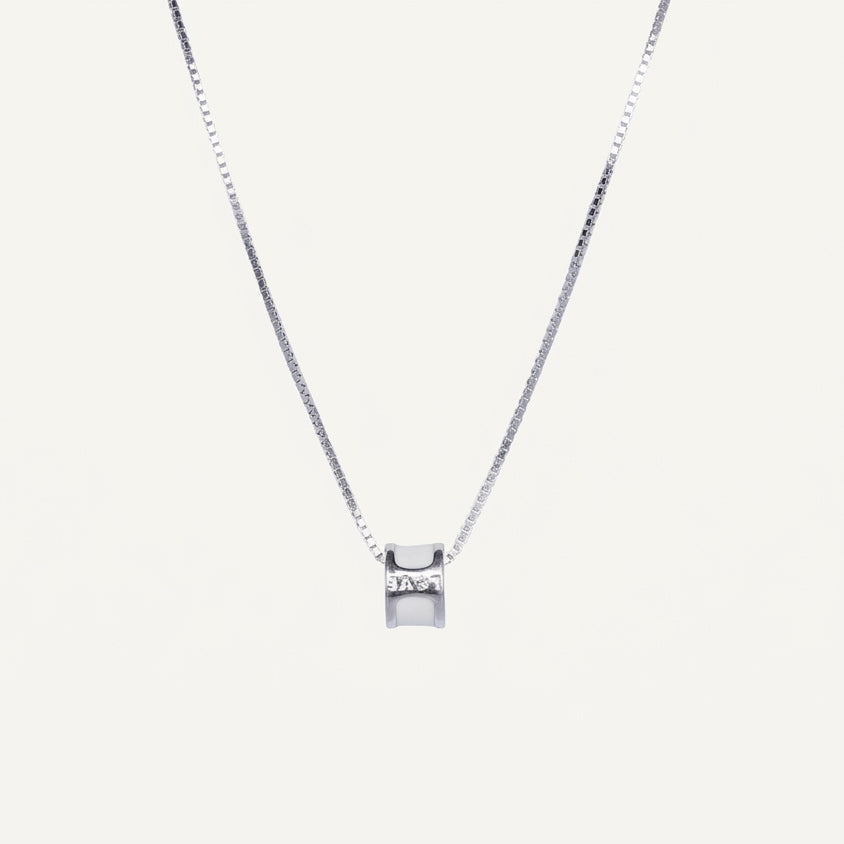 Elegant Silver LOVE Pendant Necklace