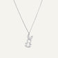 Elegant Silver Bunny Rabbit Pendant Necklace