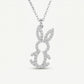 Elegant Silver Bunny Rabbit Pendant Necklace