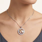 Elegant Silver Floral Garden Pendant Necklace with Colorful Stones