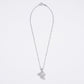Elegant Silver Floral Butterfly Pendant Necklace