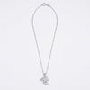 Elegant Silver Floral Butterfly Pendant Necklace