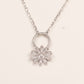 Elegant Silver Sunburst Flower Pendant Necklace for Women