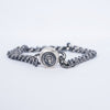 Vintage Silver Lion Medallion Chain Bracelet