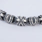 Sterling Silver Style Beaded X-Link Bracelet