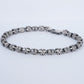 Sterling Silver Style Beaded X-Link Bracelet