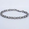 Sterling Silver Style Beaded X-Link Bracelet