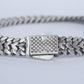 Vintage Silver-Tone Herringbone Chain Bracelet