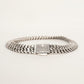 Vintage Silver-Tone Herringbone Chain Bracelet