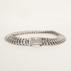 Vintage Silver-Tone Herringbone Chain Bracelet