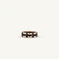 Black & Rose Gold Textured Link Ring