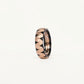 Black & Rose Gold Interlocking Chain Ring