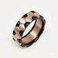 Rose Gold & Black Honeycomb Pattern Ring
