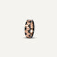 Rose Gold & Black Honeycomb Pattern Ring