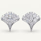 Silver Marquise Crystal Cluster Stud Earrings