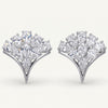 Silver Marquise Crystal Cluster Stud Earrings