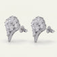 Silver Marquise Crystal Cluster Stud Earrings
