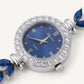 Blue Leaf Crystal Watch for Women – Adjustable Jewellery Style