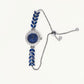 Blue Leaf Crystal Watch for Women – Adjustable Jewellery Style