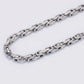 Silver Geometric Oval Link Chain Necklace