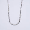 Silver Geometric Oval Link Chain Necklace