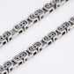 Silver U-Link Chain Necklace with Modern Geometric Design