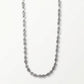 Silver U-Link Chain Necklace with Modern Geometric Design