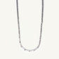 Silver Geometric Link Chain Necklace with Modern Rectangular Design
